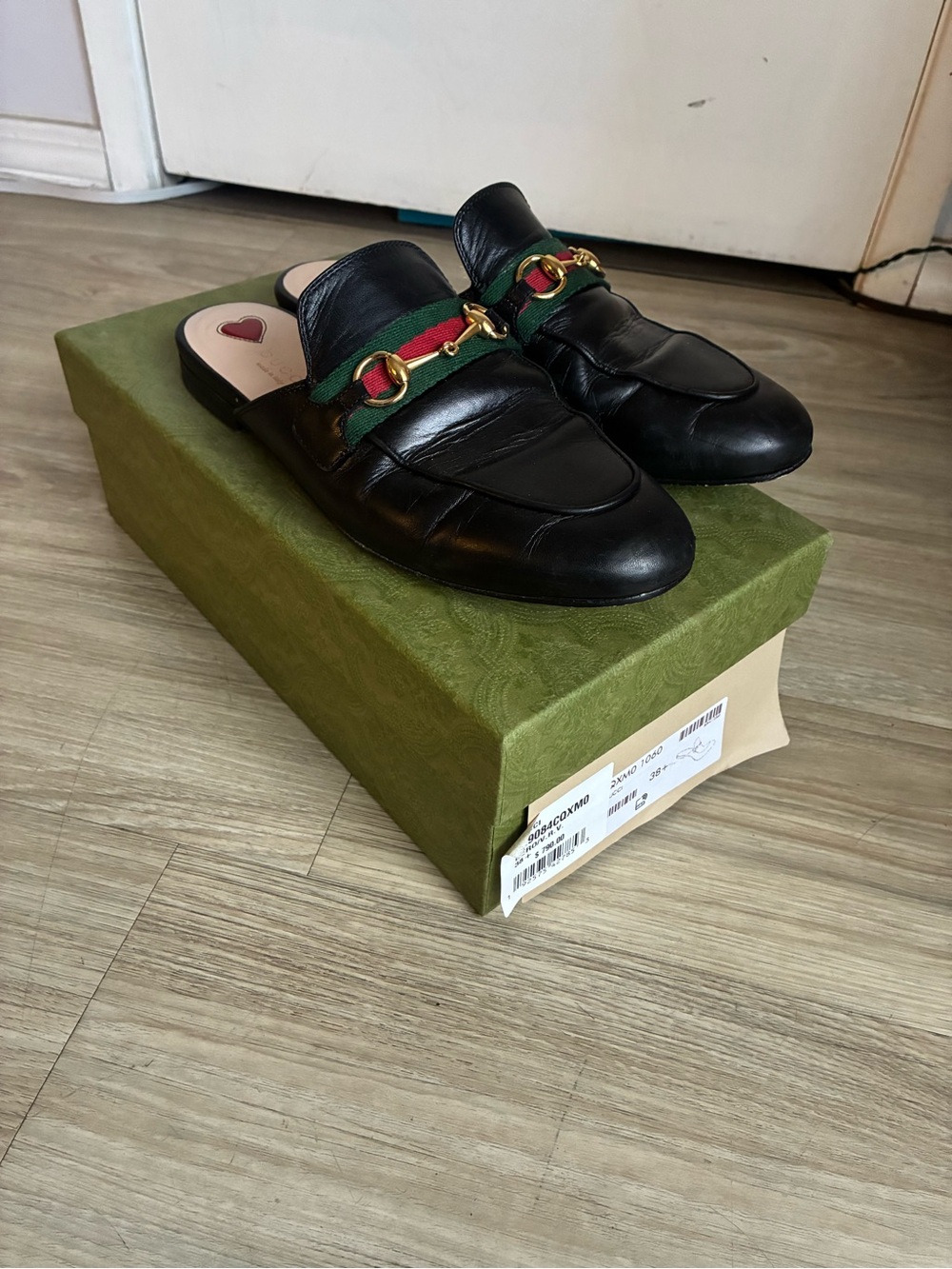 Gucci leather mule loafer